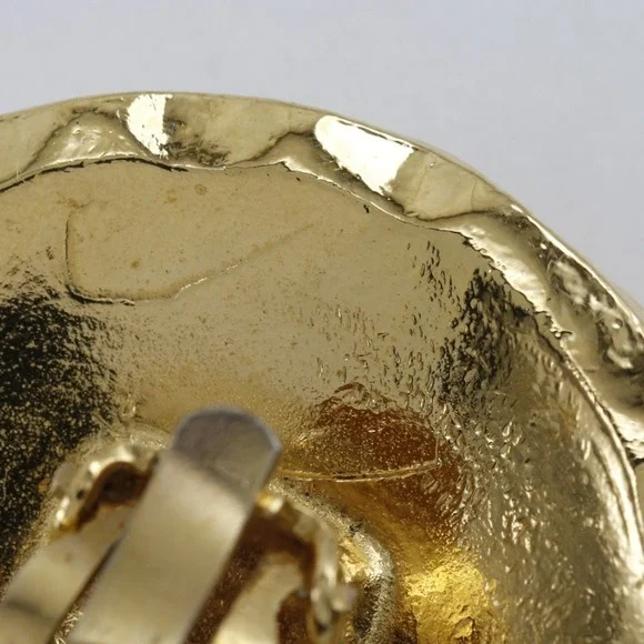 CHANEL Authentic Gold Logo Earrings - Picture 7 of 9